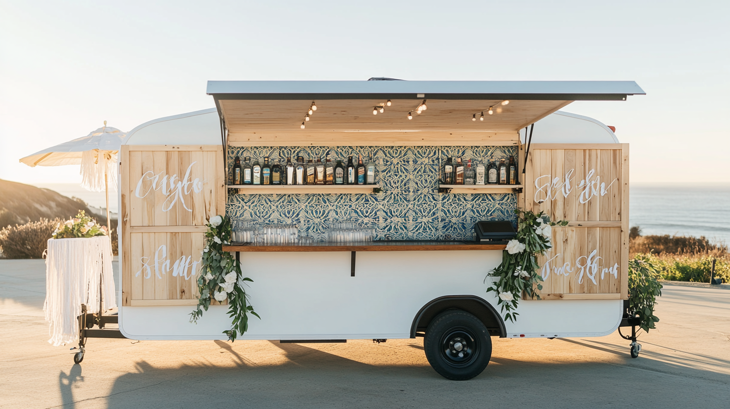 Sip Tide mobile bar trailer at a San Diego event